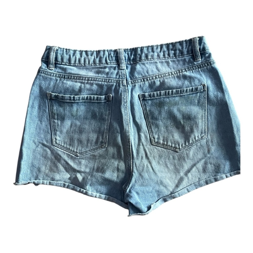 Denim Distressed Shorts - Picture 2 of 10